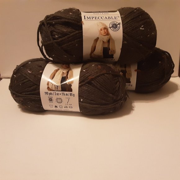 Set of 3!!! NWT Impeccable Yarn by Loops and Threads Camo Tweed Yarn - Picture 2 of 5